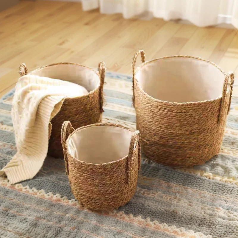 Wicker storage basket for various items and plants - view 3