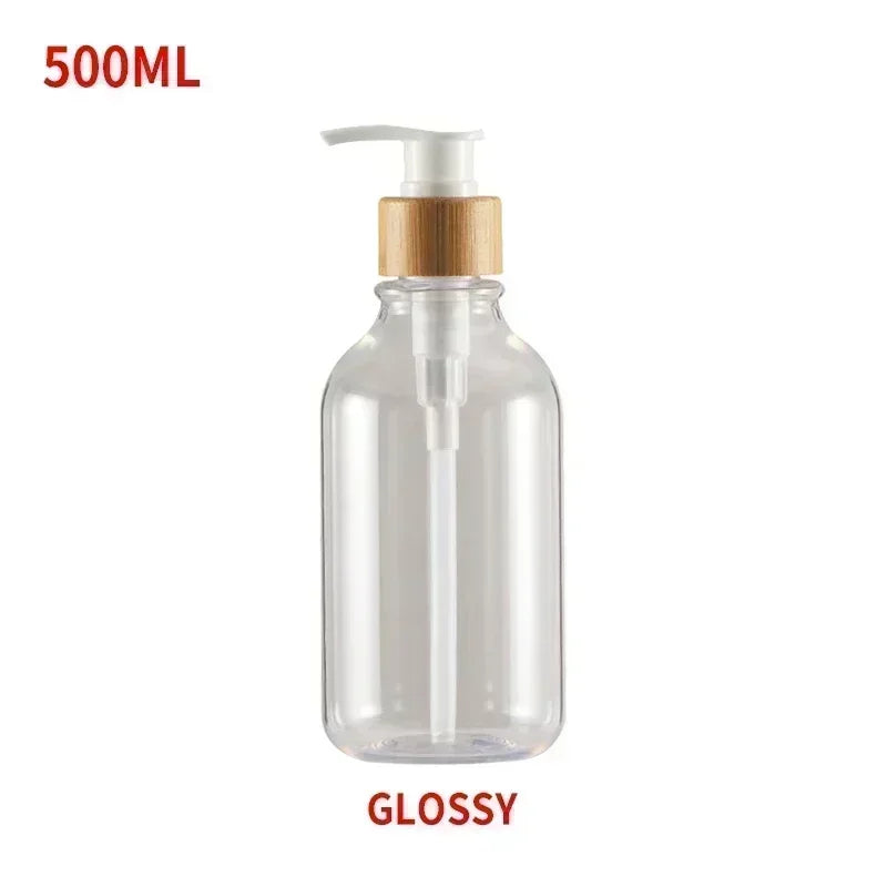 Portable soap dispenser bottle with pump - Transparent-500ML