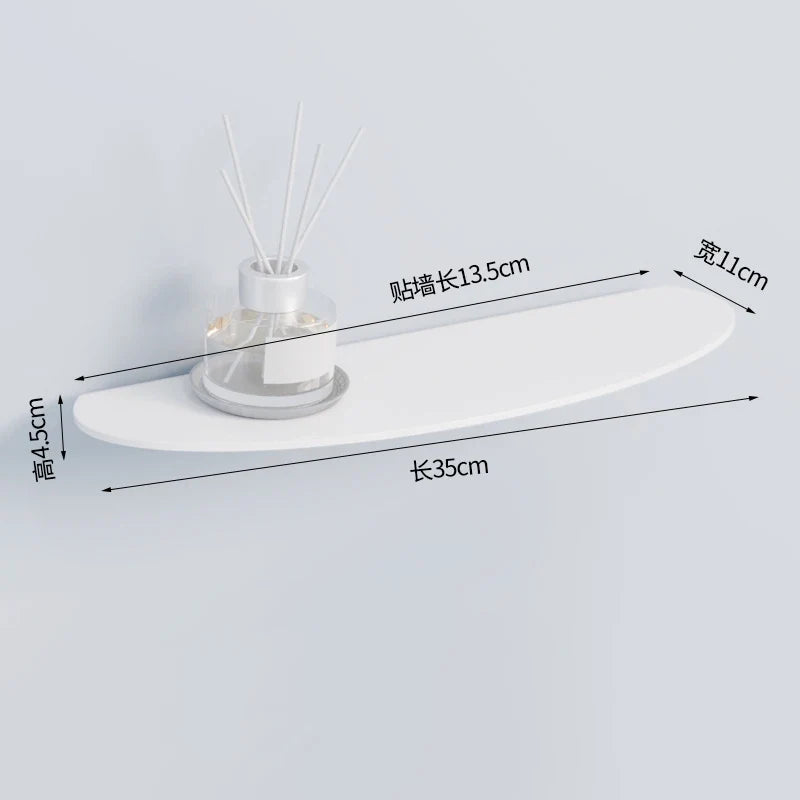 Acrylic floating shelf for modern invisible storage - 35x11cm 5