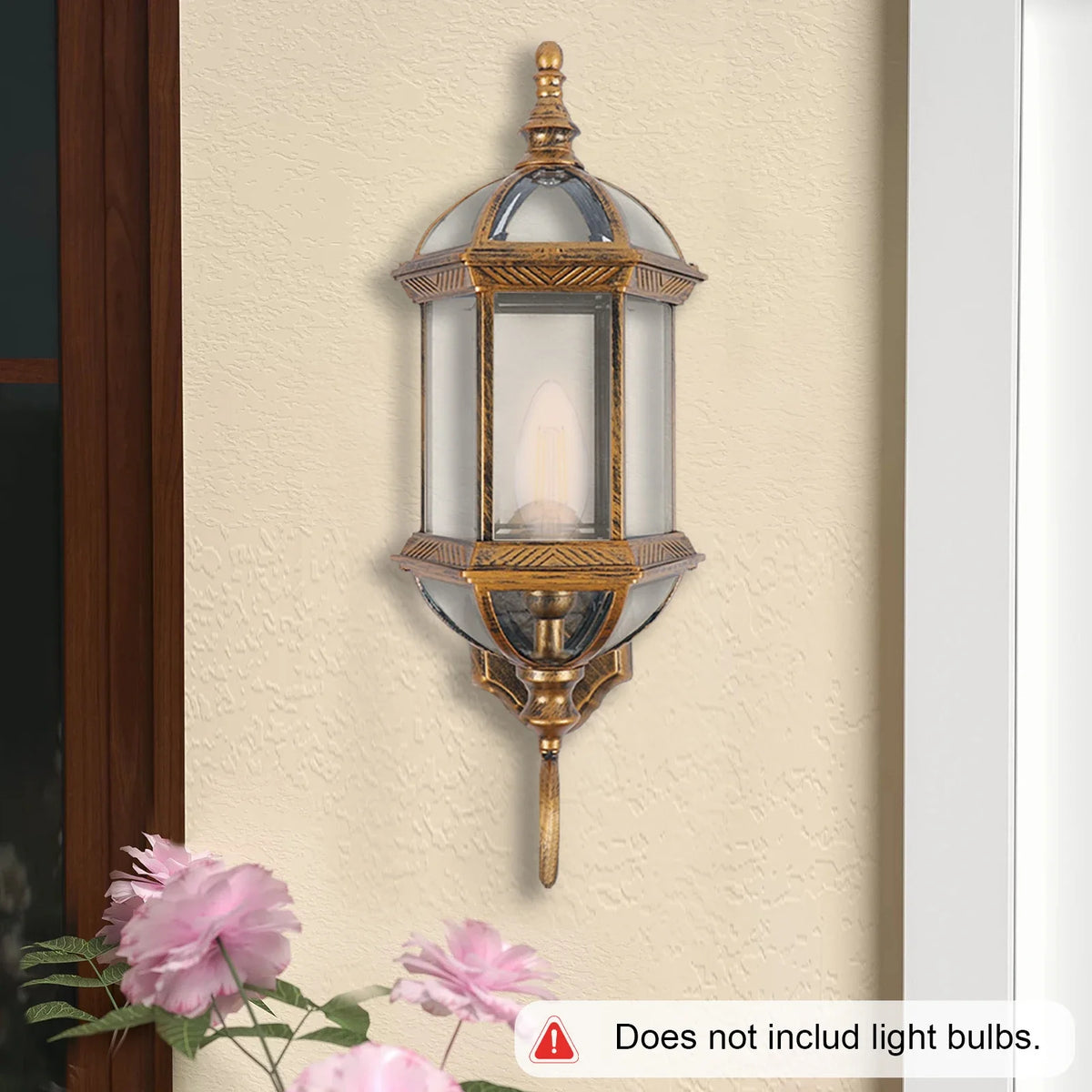 Waterproof vintage wall sconce for decorative exterior - view 2
