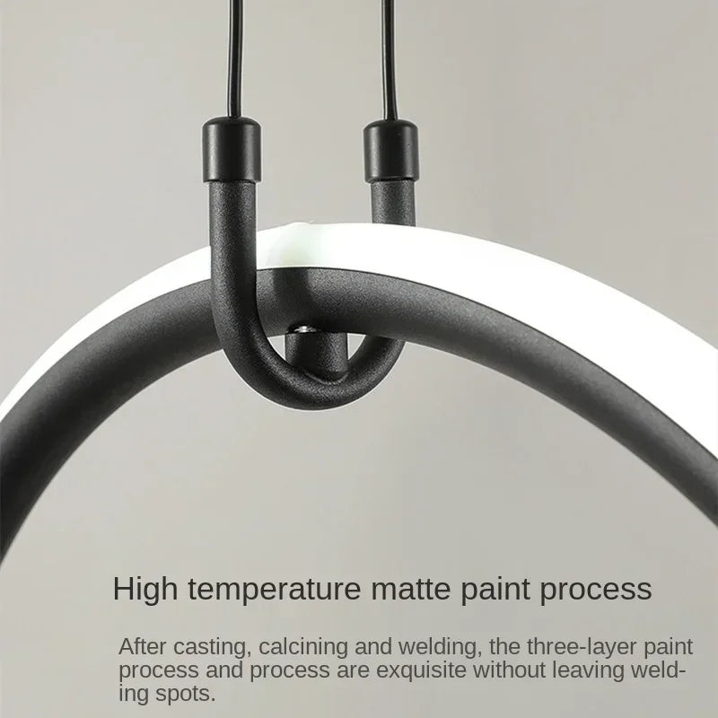Modern minimalist led pendant light with remote control for indoors - view 6