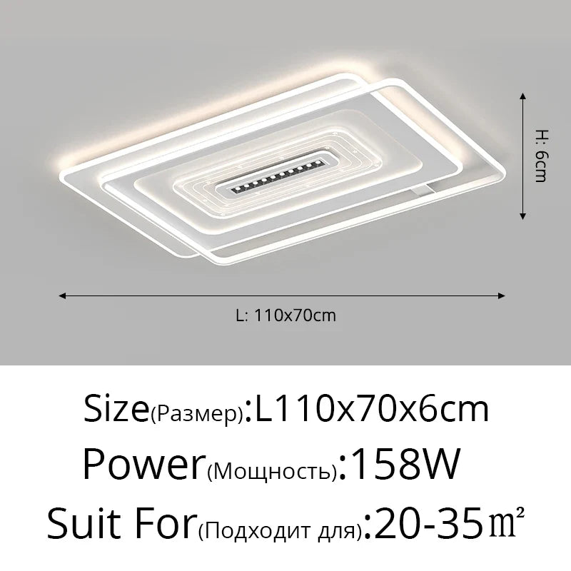 Nordic led ceiling for interior and warm atmosphere - D White / Trichromatic Light