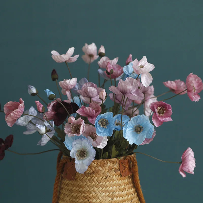 Artificial poppie flower for party decoration and garden