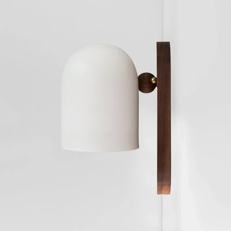 2024 Walnut Wood Iron, Simple Modern Wabi-sabi style, Wall Sconce for Bedroom, Bedside, Living, Dining Room, Corridor Aisle - view 3