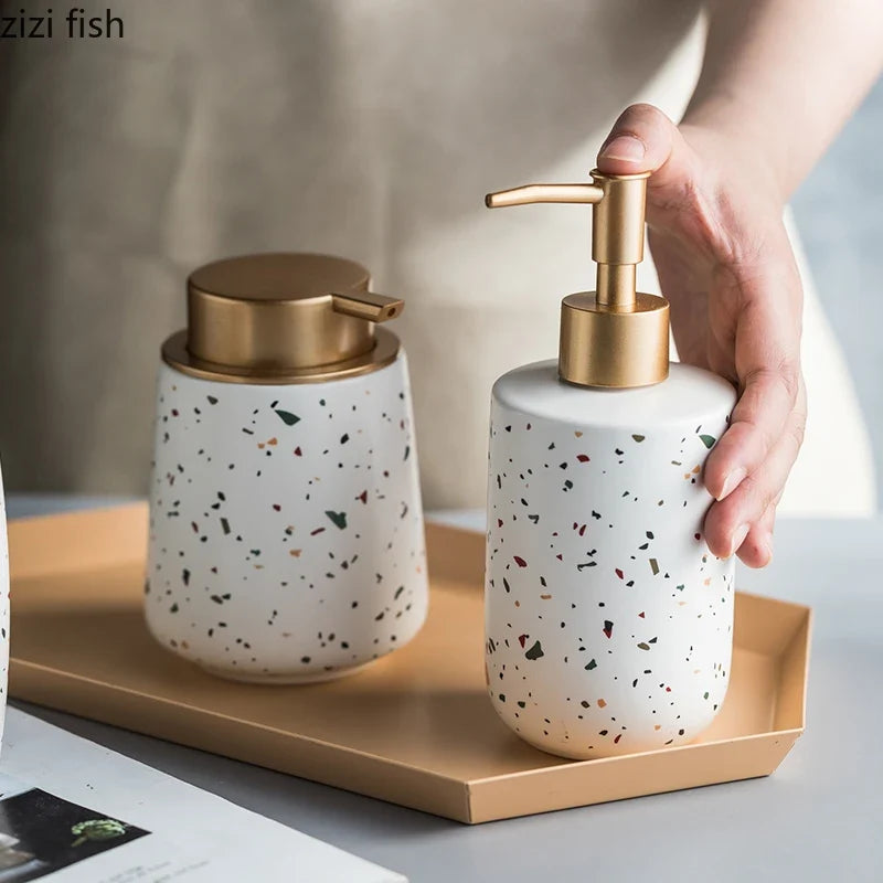 Ceramic bottle for soap and portable lotion - view 2