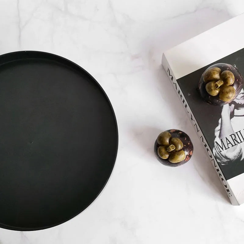 Round decorative storage tray for fruits and cosmetics - view 2