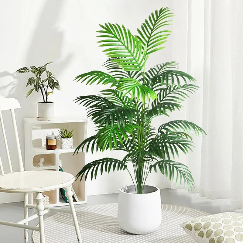 Tropical artificial plants palm and monstera interior and exterior decoration - view 2