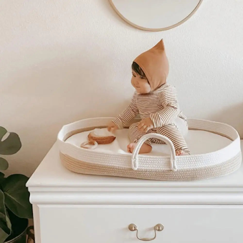 Baby sleeping basket in lightweight and soft cotton - view 4