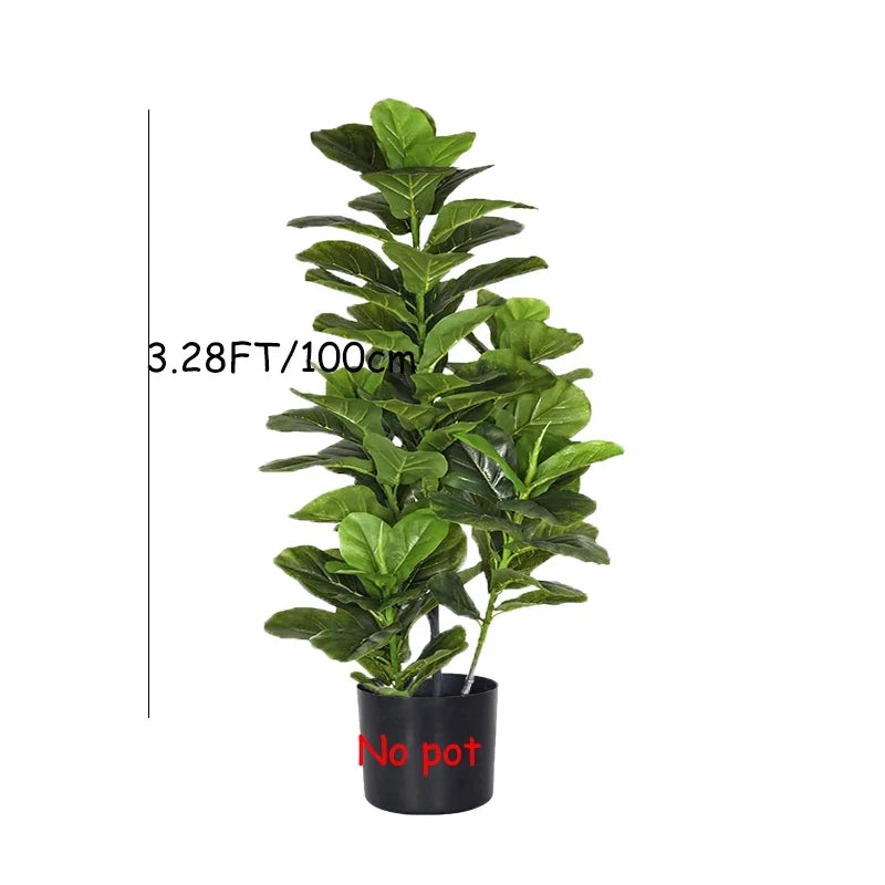 Tropical tree artificial ficus for home decoration garden shop - 100 cm A / No Pot