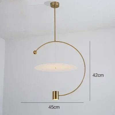 Minimalist Nordic acrylic chandelier for modern decoration - B-Gold-D45cm / 220V / Cool Light 6000K