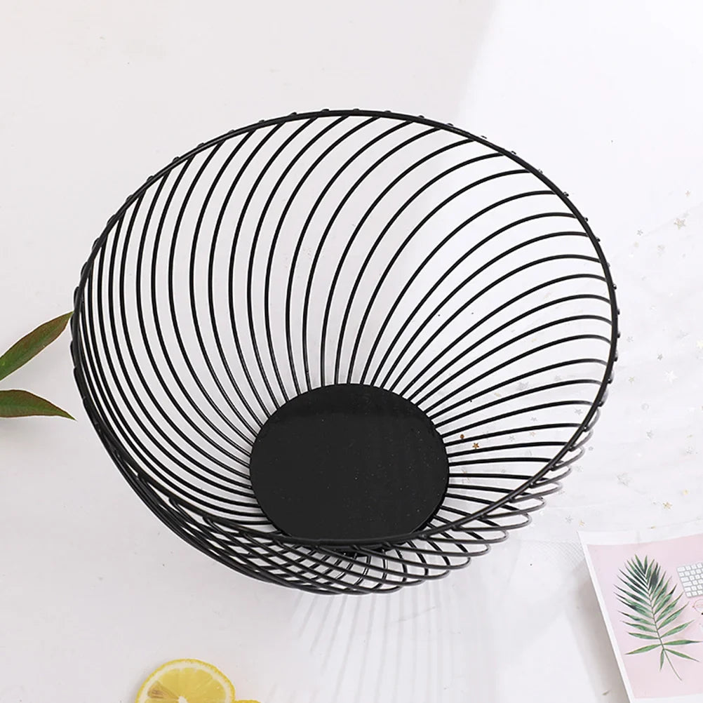 Stackable metal fruit basket for storage and service - view 7