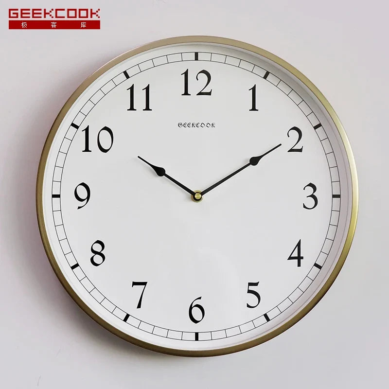 Modern silent luxury wall clock for interior - Style 7 / 14 pouces
