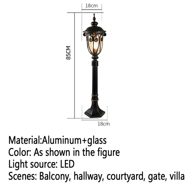 Led outdoor lamp for garden and courtyard - G  H85CM Electric