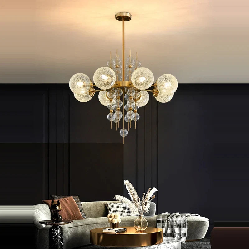 Classic chrome gold-plated bubble chandelier 2024 for modern lighting - view 3
