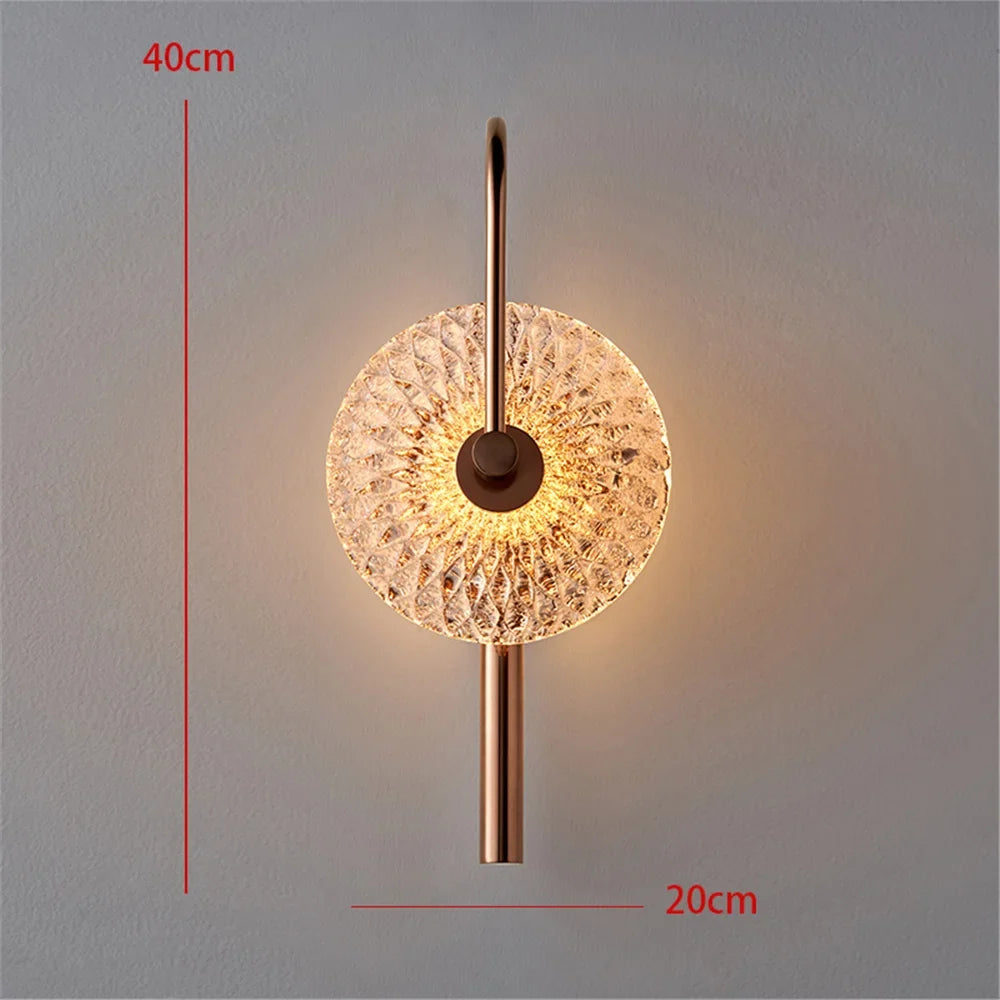 Led wall sconce in luxury glass for artistic lighting - One / Warm Light