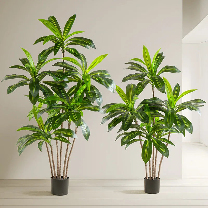 Artificial tree pot interior decoration green wood Brazilian