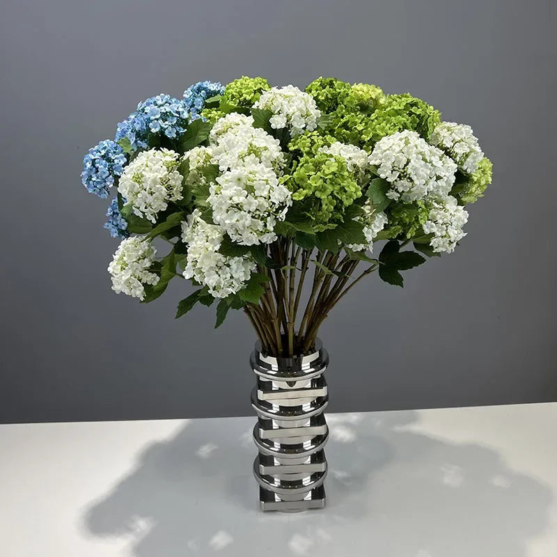 Artificial flowers hortensia decoration garden silk branch - view 6