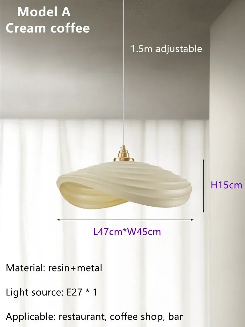 Modern Nordic design art pendant light for interior decoration - Coffee A-Cream / Natural Light