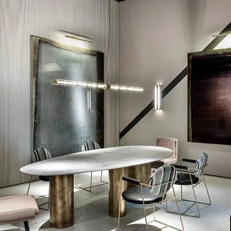Modern glass pendant light for coffee bar and minimalist desk - view 3