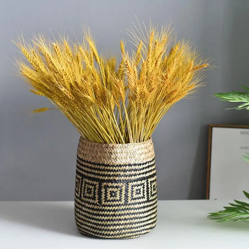Hand woven basket for flowers and decorative plants - view 2