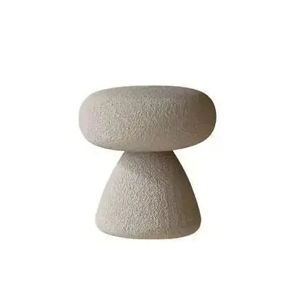 Nordic changing stool for bedroom and living room - Gray Round Stool