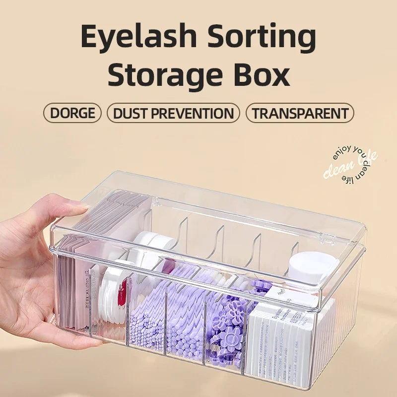 Wooden storage tray for lashes jewelry and cosmetics - B