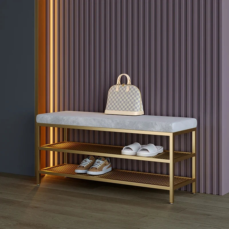 Modern design metal shoe shelf for elegant storage - view 3