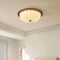 Retro ceiling lamp in solid wood medieval style for eye protection
