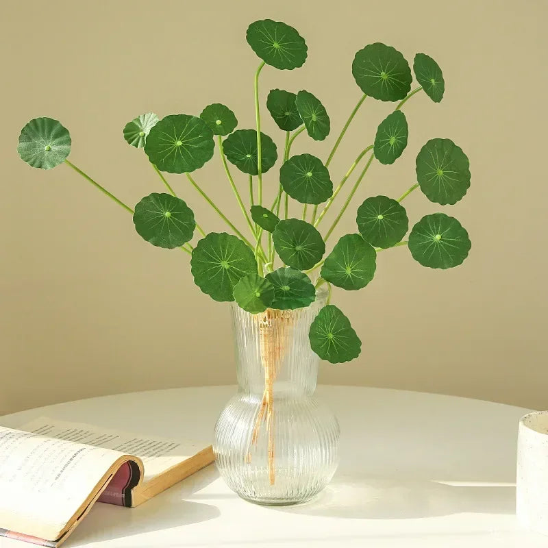 Artificial plant decoration green leaves lotus for indoor and outdoor - view 4