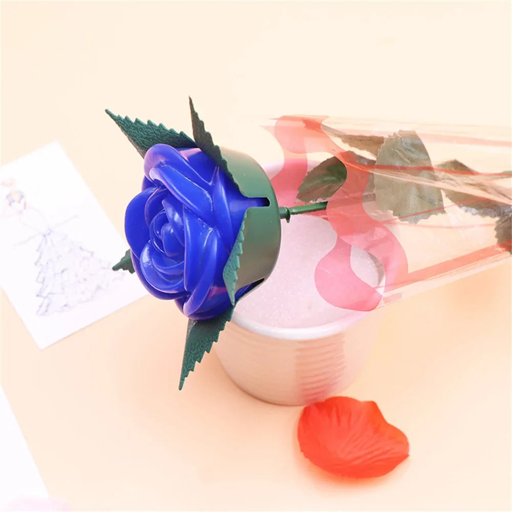 Branch of bright rose wines for Saint valentine and romantic holidays - Blue With LED