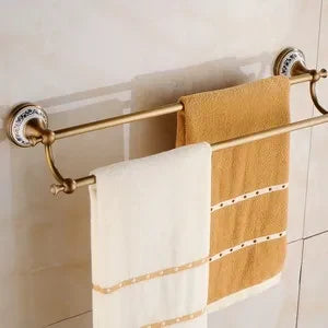 Solid brass accessories sets for retro bathroom - Porte-serviettes double