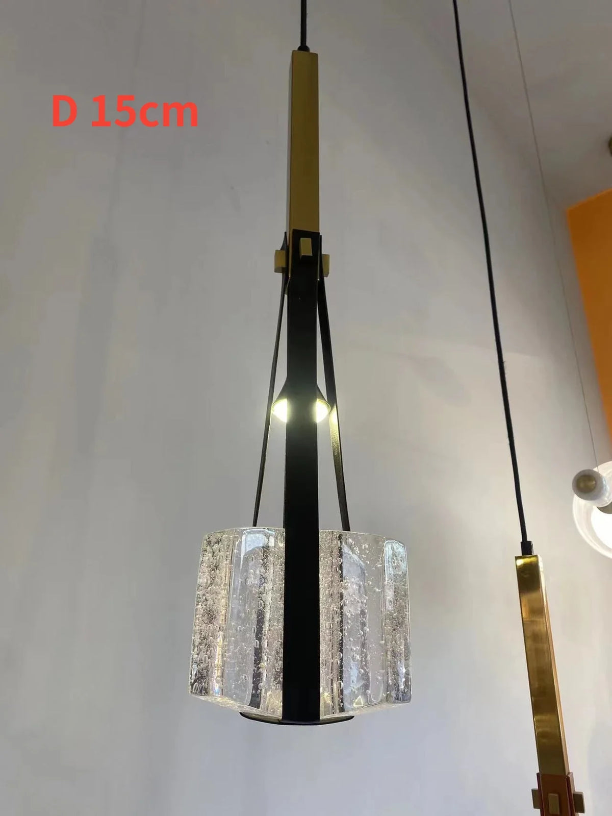 Modern design crystal chandelier for restaurants bars and cafes - Black / Cool White