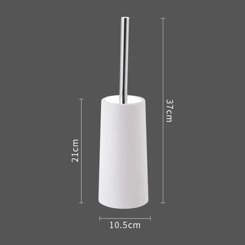 Luxury toilet brush with gold holder for bathroom - Milky White