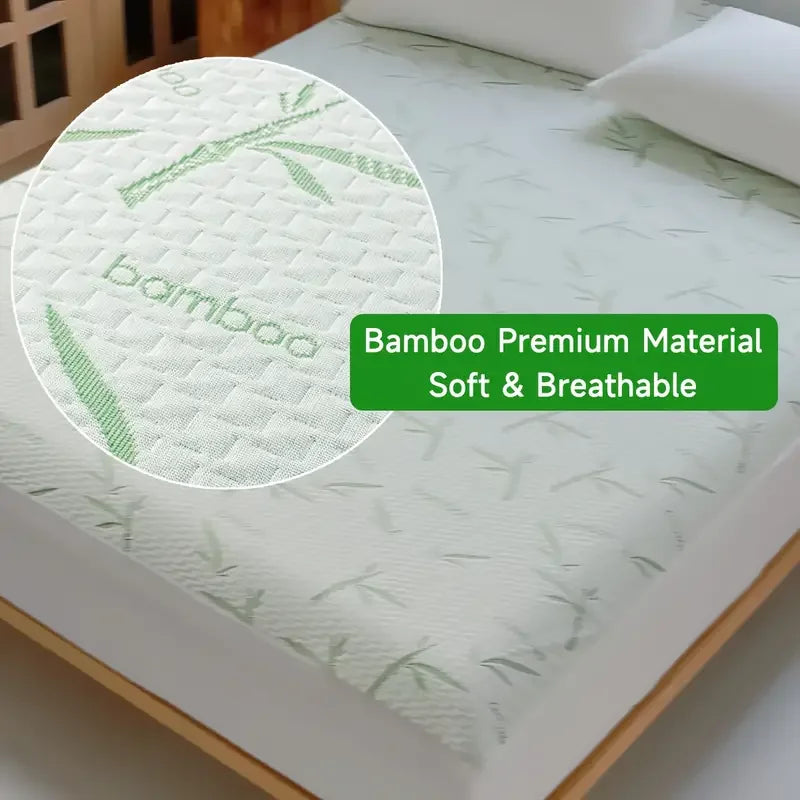 Waterproof Bamboo Mattress Cover, Deep Pocket Fitted Sheet, Style Two - view 4