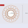 Decorative sunflower rattan hanging mirror for bohemian atmosphere - Gold