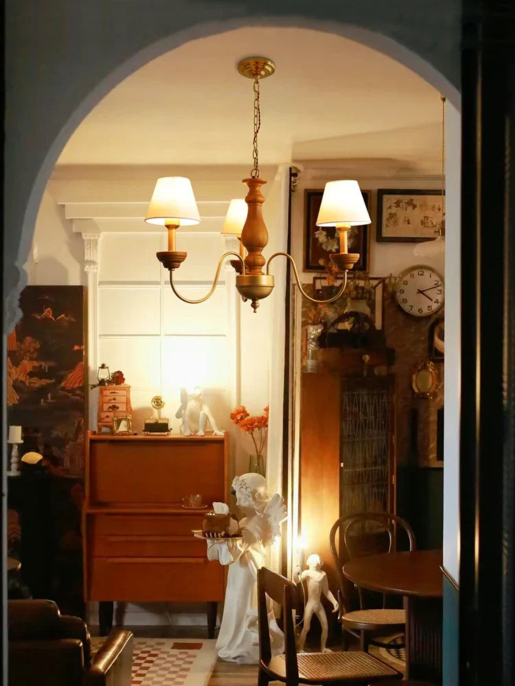 Hanging chandelier of iron for interior and exterior