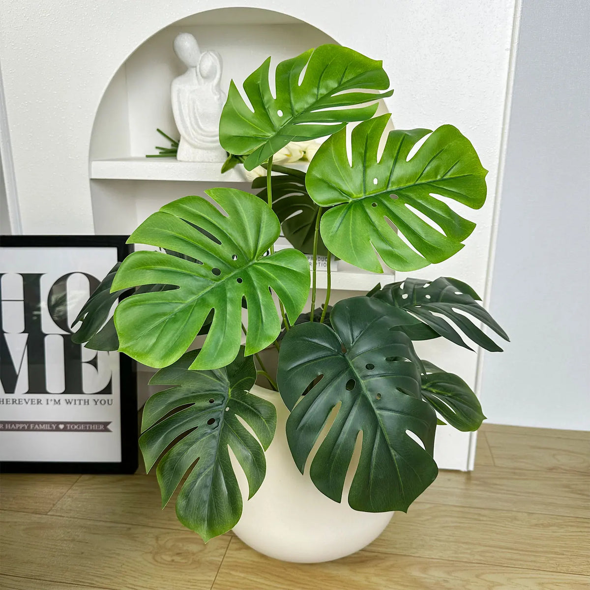 Realistic artificial monstera plant for interior decoration - view 6