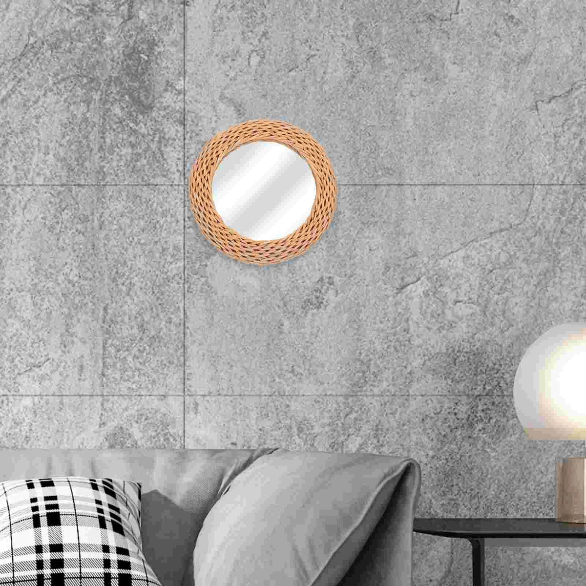 Rattan wall mirror for elegant decoration - view 7