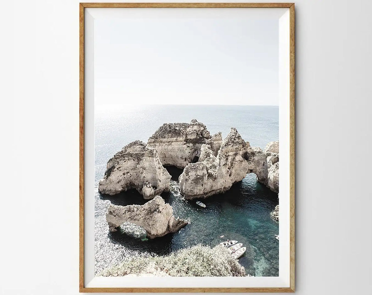 Ocean Wave Photography Poster with Soothing Blue Shades - 30X45cm Unframed / 8