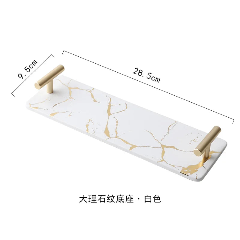 Ceramic accessories for bathroom decoration - White Tray