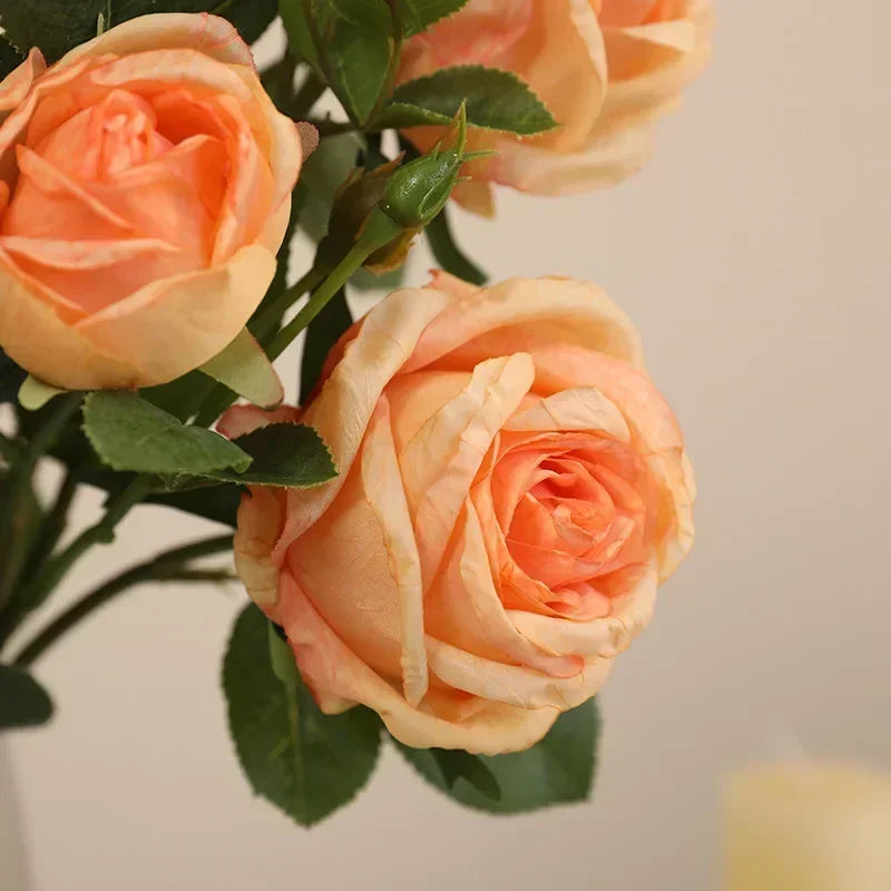 Romantic Artificial Silk Rose Vine for Home Decor