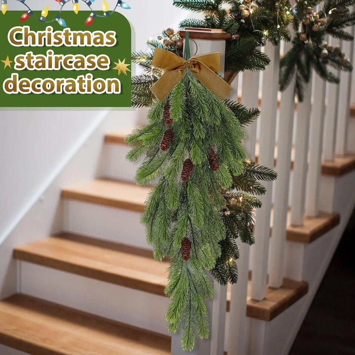 Artificial pine apple garland for Christmas decorations