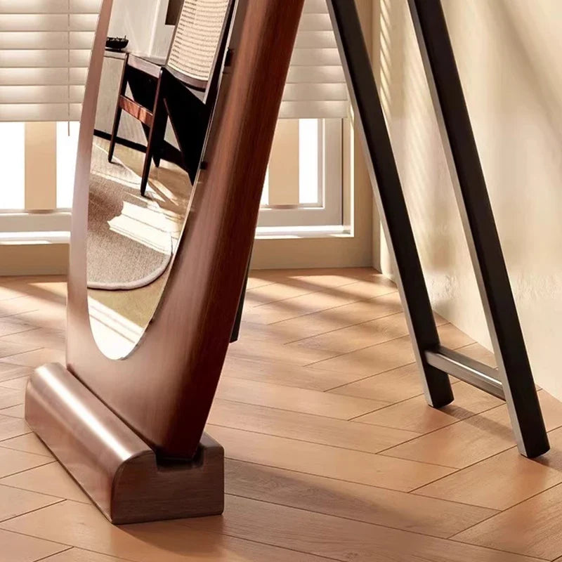 Minimalist decorative mirror in wood for aesthetic interior - view 5