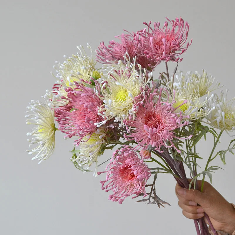 Artificial leucospermum flowers for wedding decoration