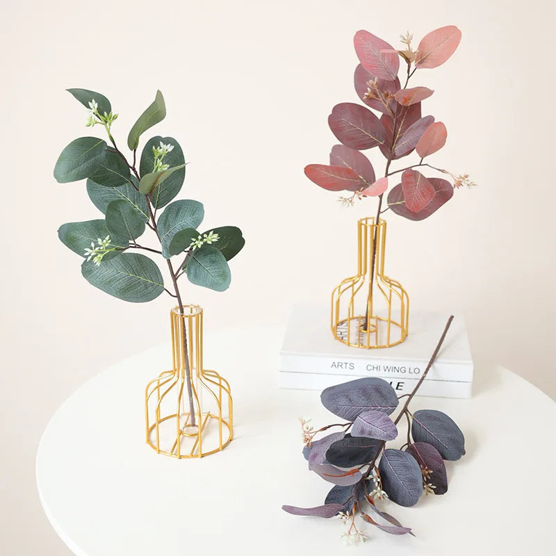 Branch of eucalyptus artificial decoration garden balcony simulated plant - view 2