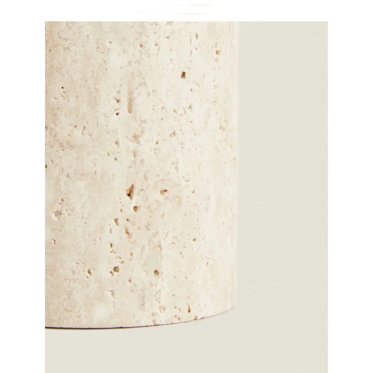 D8x18CM H Natural Yellow Travertine Marble Stone Refillable Bathroom Liquid Dispenser, Lotions Soap Container - view 5