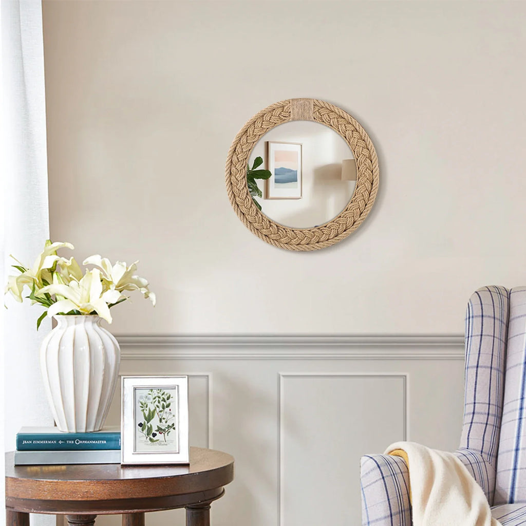 Decorative mirror hand woven Nordic for creative decoration - view 7