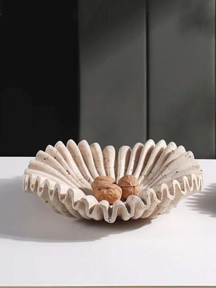 Wabi-sabi style marble storage tray modern artistic decoration