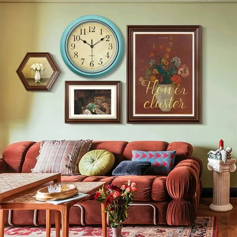 Silent Nordic retro wall clock for elegant interior - view 6