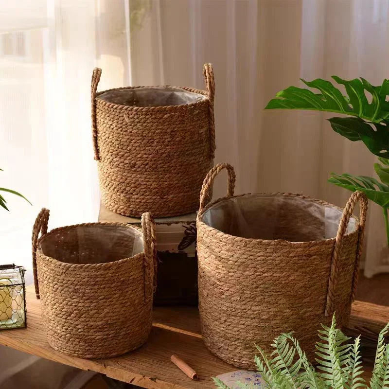 Handmade sea-sink storage basket for plants and flowers